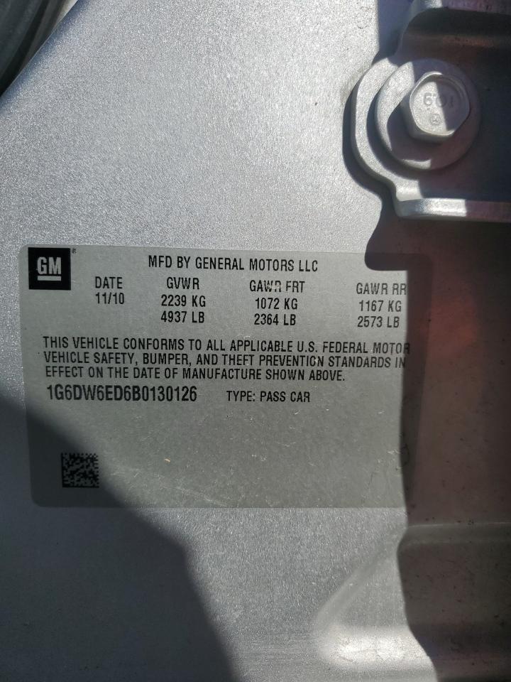 2011 Cadillac Sts Luxury VIN: 1G6DW6ED6B0130126 Lot: 90779685