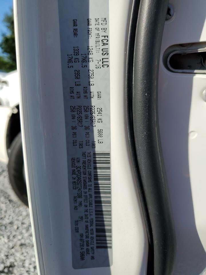 2016 Dodge Journey Se VIN: 3C4PDDAG5GT247338 Lot: 85743325