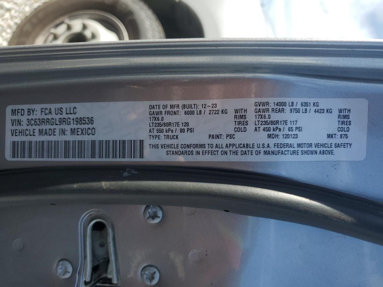 2024 Ram 3500 Tradesman VIN: 3C63RRGL9RG198536 Lot: 89828135