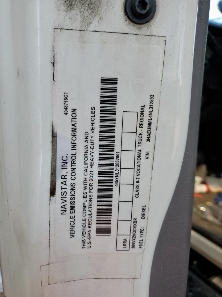 2022 International Mv607 VIN: 3HAEUMML4NL312852 Lot: 84817435