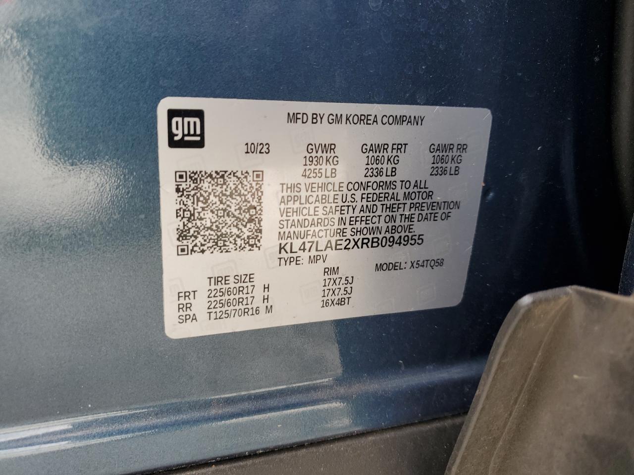 2024 Buick Envista Preferred VIN: KL47LAE2XRB094955 Lot: 85736335