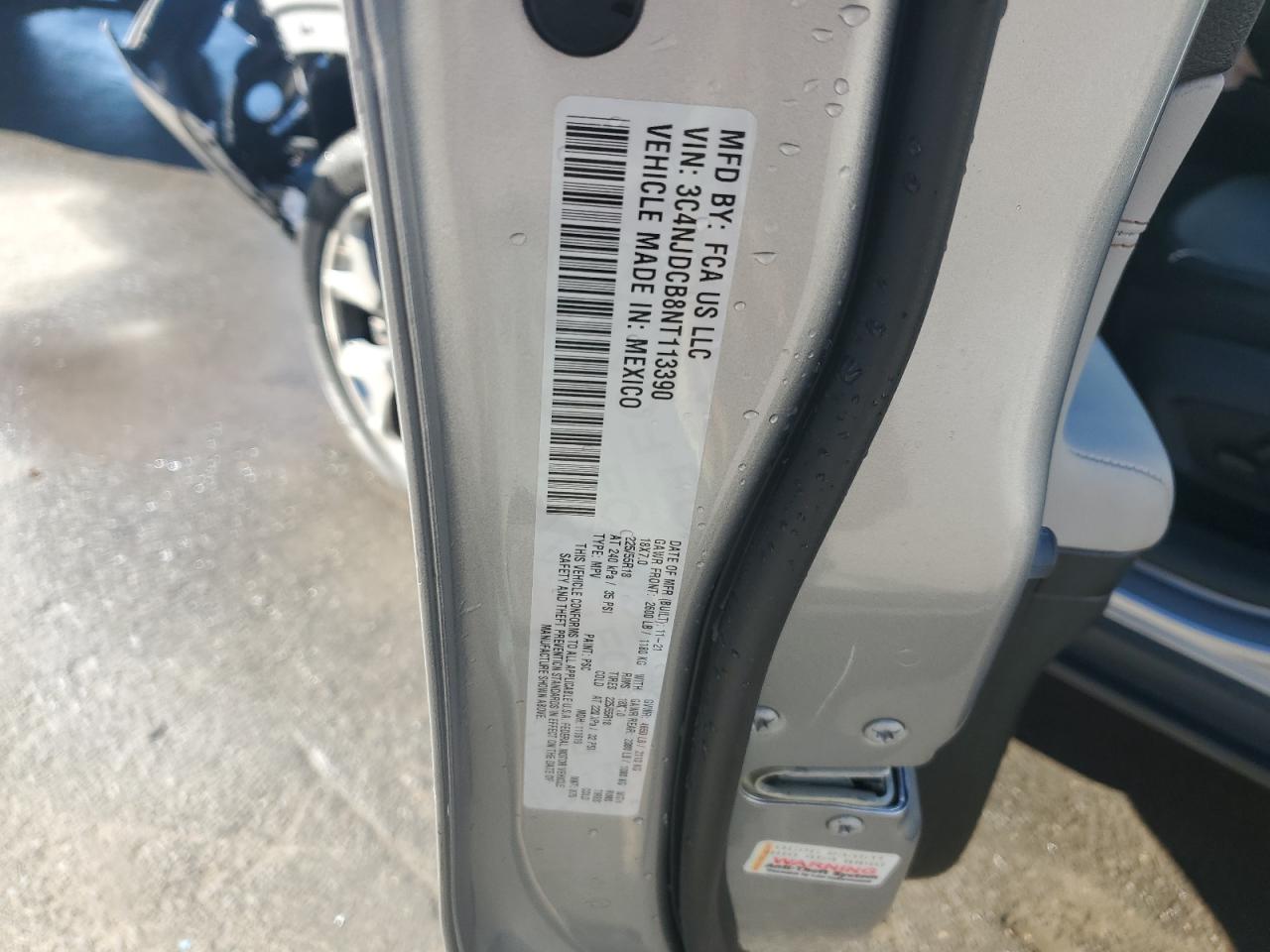 2022 Jeep Compass Limited VIN: 3C4NJDCB8NT113390 Lot: 87378775