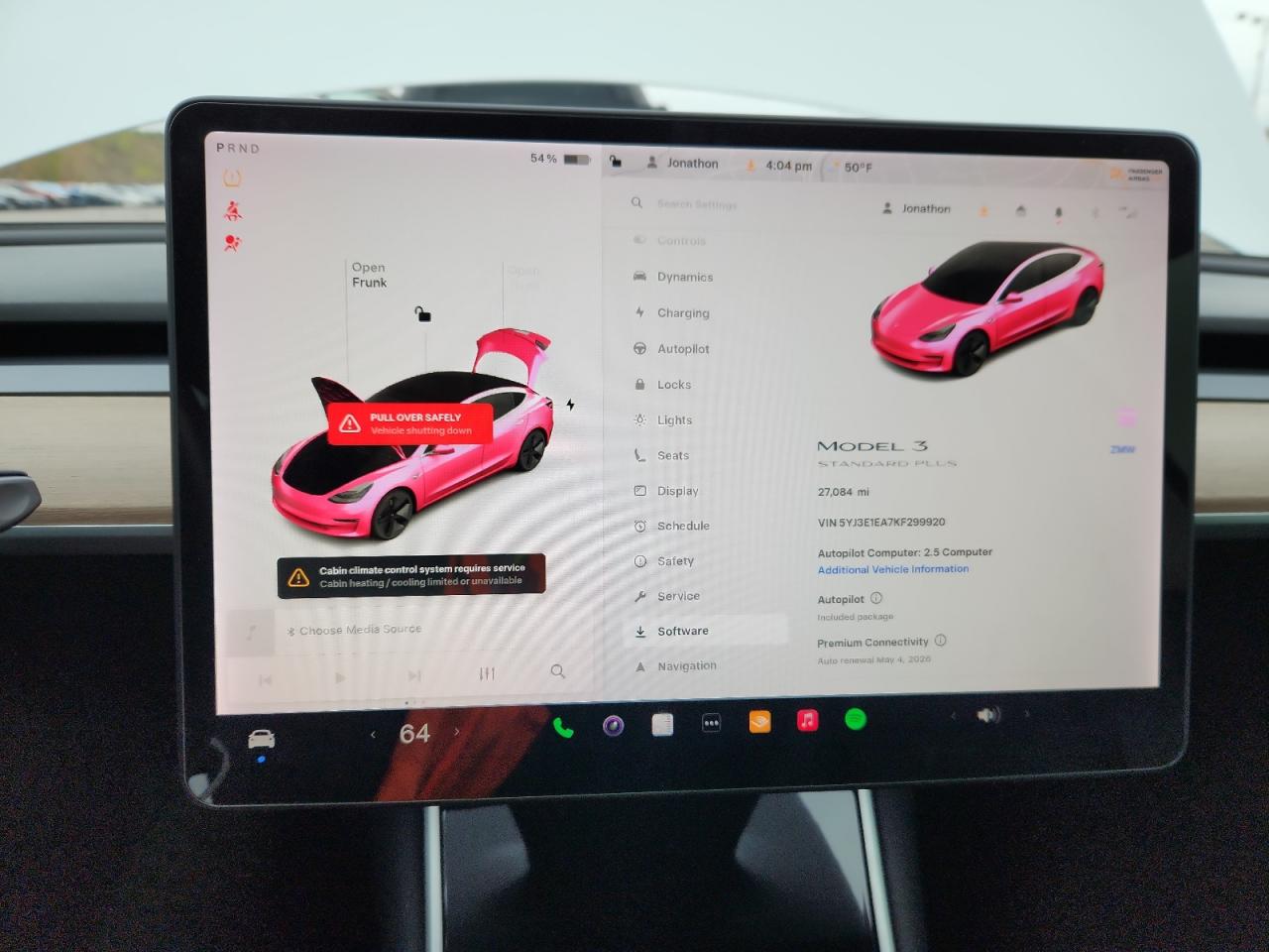 2019 Tesla Model 3 VIN: 5YJ3E1EA7KF299920 Lot: 84637395