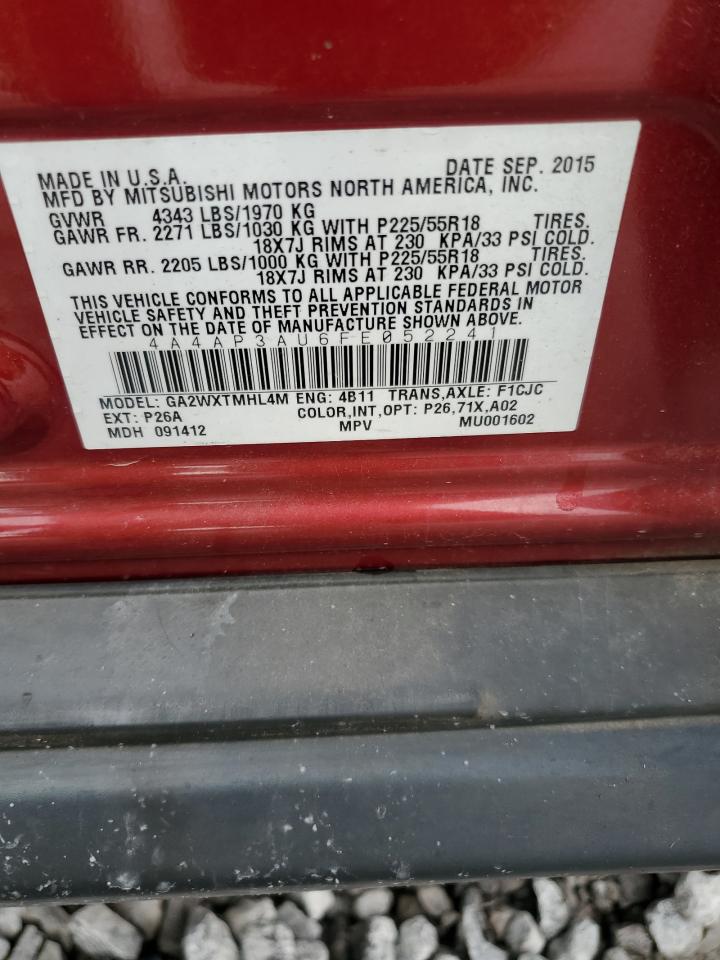 2015 Mitsubishi Outlander Sport Es VIN: 4A4AP3AU6FE052241 Lot: 85592205