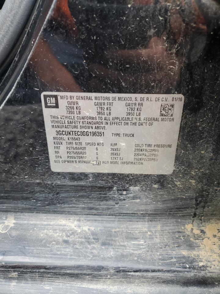 2016 Chevrolet Silverado K1500 High Country VIN: 3GCUKTEC0GG196351 Lot: 84759065