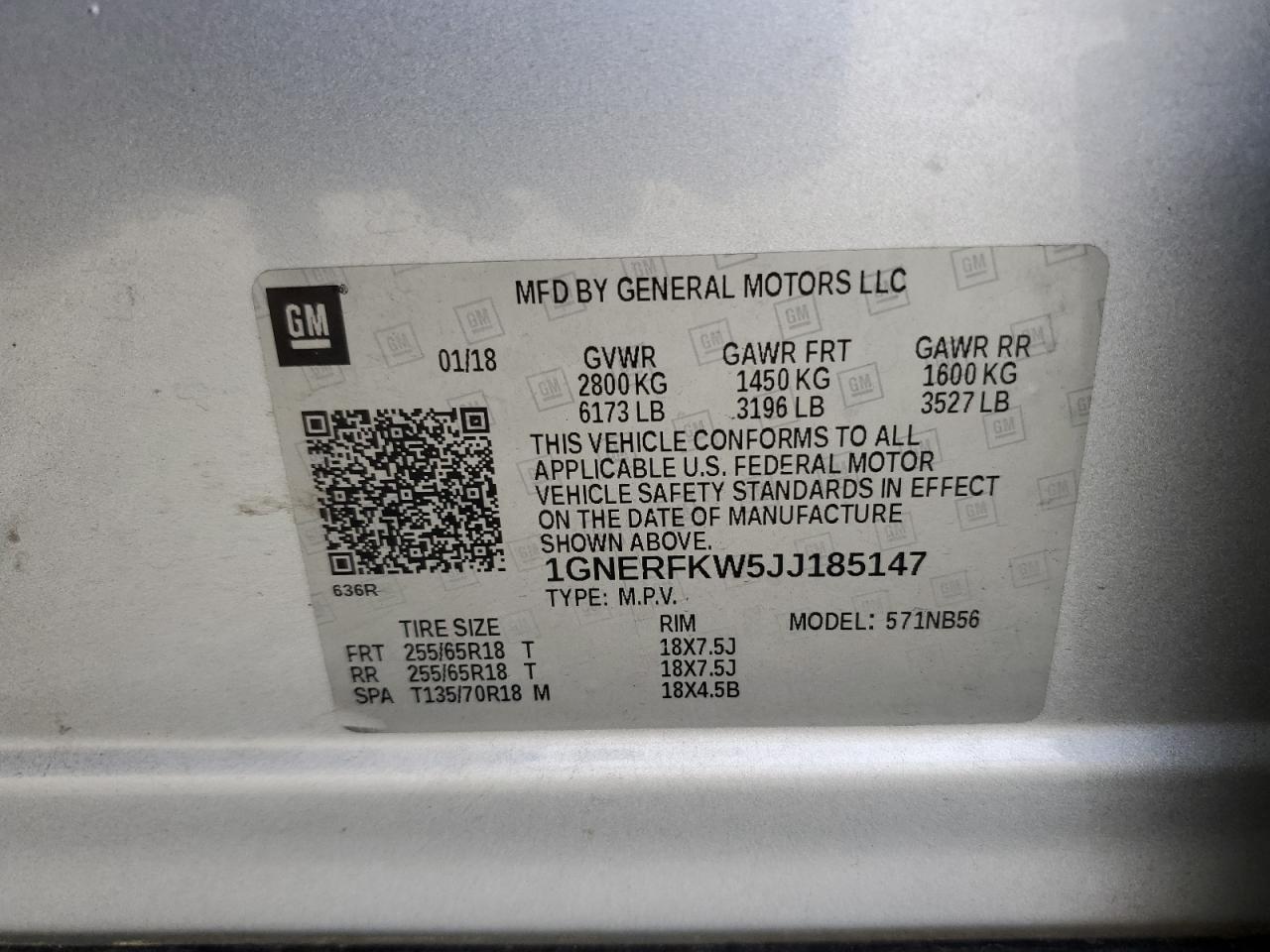 2018 Chevrolet Traverse Ls VIN: 1GNERFKW5JJ185147 Lot: 85918785