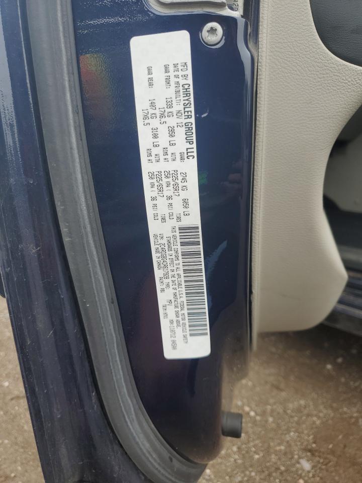 2013 Dodge Grand Caravan Se VIN: 2C4RDGBG4DR617928 Lot: 85372655