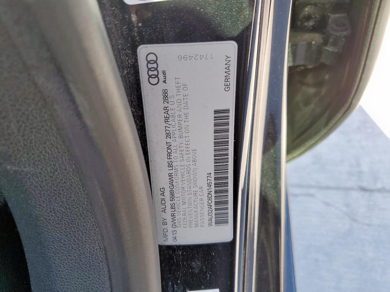 2013 Audi S7 Prestige VIN: WAU32AFC6DN145774 Lot: 82243835