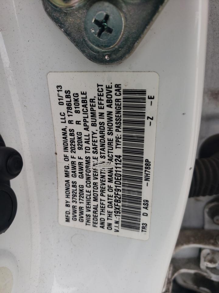 2013 Honda Civic Exl VIN: 19XFB2F91DE011124 Lot: 85268265