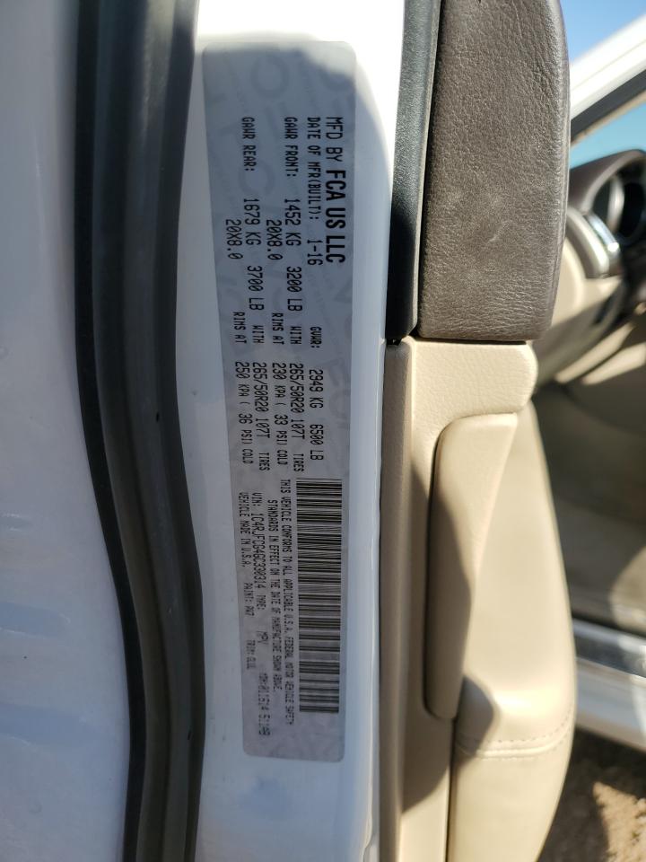 2016 Jeep Grand Cherokee Overland VIN: 1C4RJFCG4GC330314 Lot: 84763365