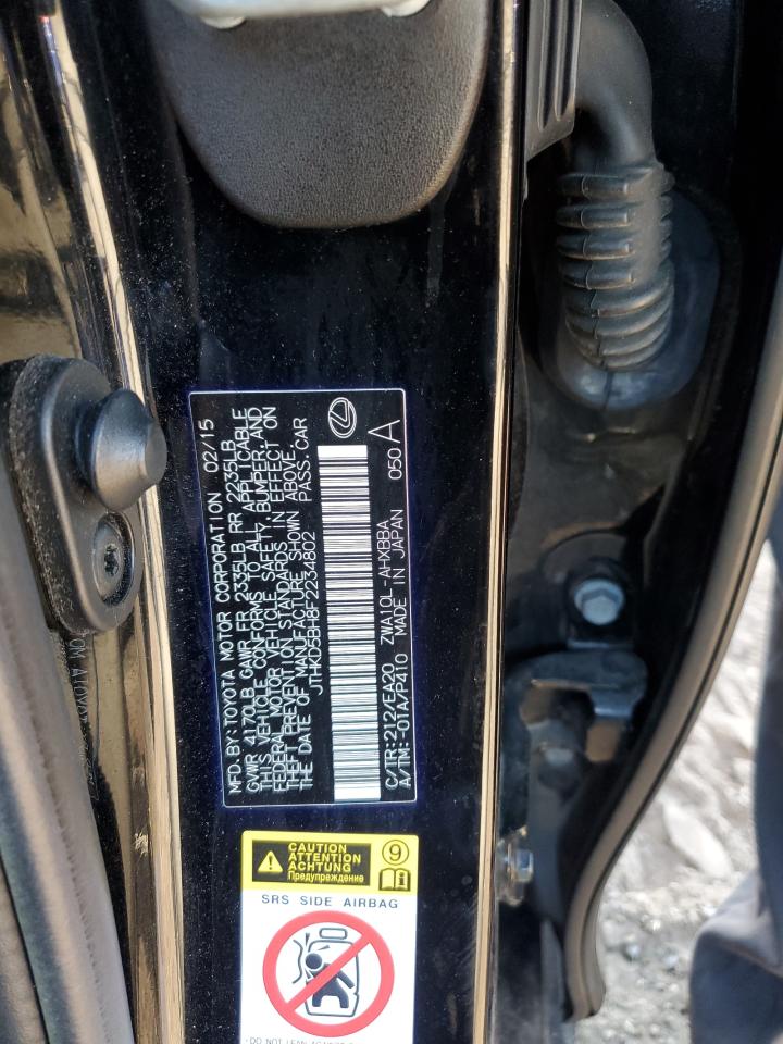 2015 Lexus Ct 200 VIN: JTHKD5BH8F2234802 Lot: 82334405