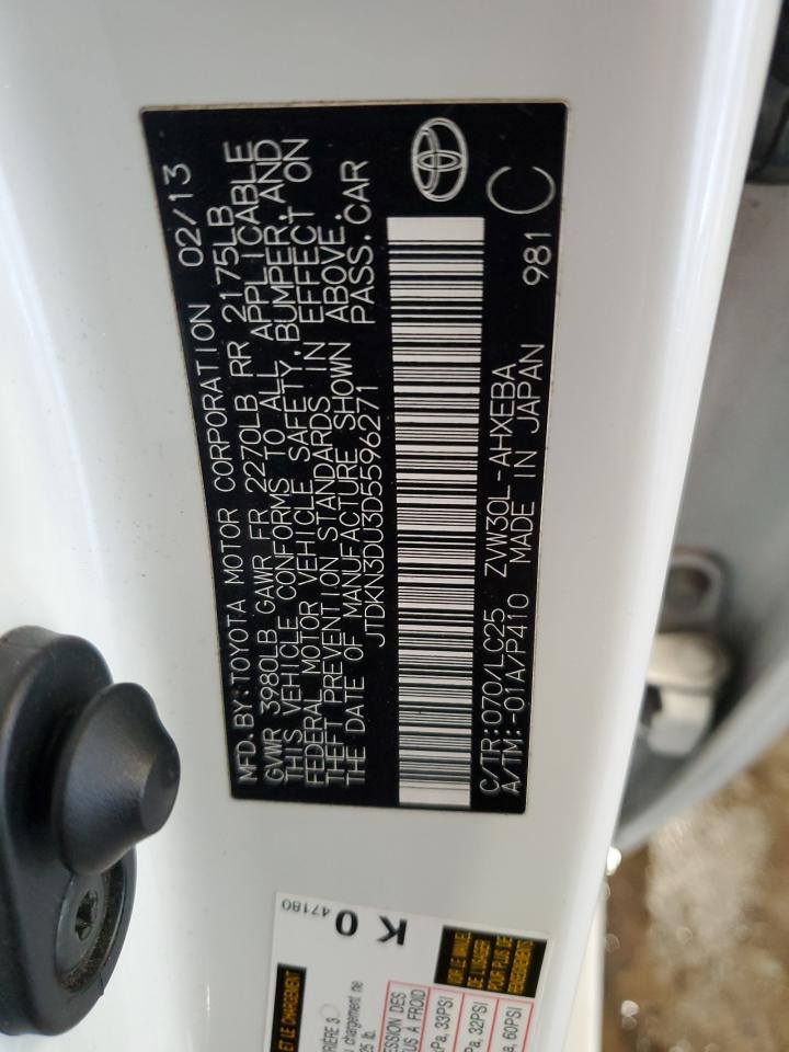 2013 Toyota Prius VIN: JTDKN3DU3D5596271 Lot: 84965985