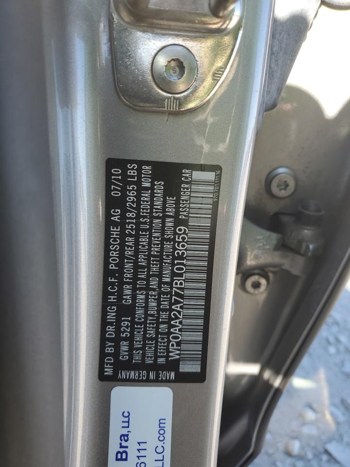 2011 Porsche Panamera 2 VIN: WP0AA2A77BL013659 Lot: 85829335