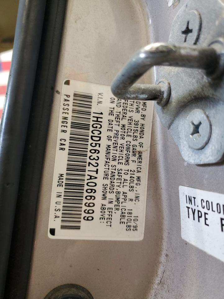 1996 Honda Accord Lx VIN: 1HGCD5632TA066999 Lot: 89726765