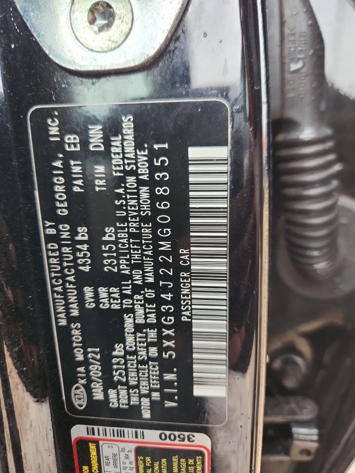 2021 Kia K5 Ex VIN: 5XXG34J22MG068351 Lot: 86475995