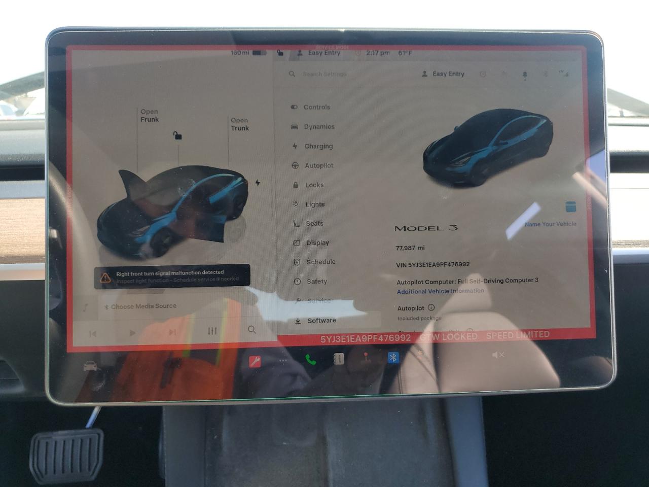 2021 Tesla Model 3 VIN: 5YJ3E1EA9PF476992 Lot: 87299255