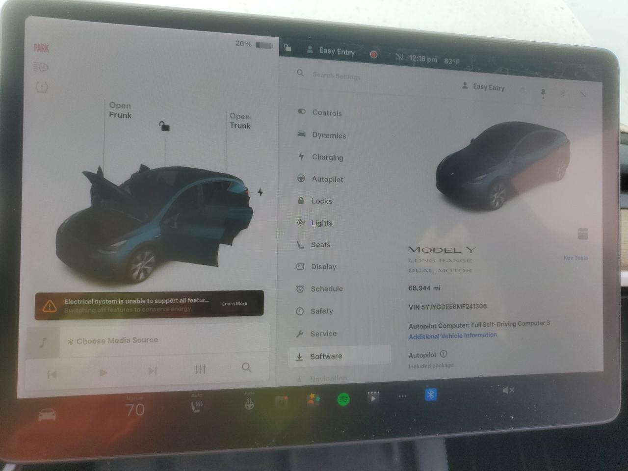 2021 Tesla Model Y VIN: 5YJYGDEE8MF241306 Lot: 86623615