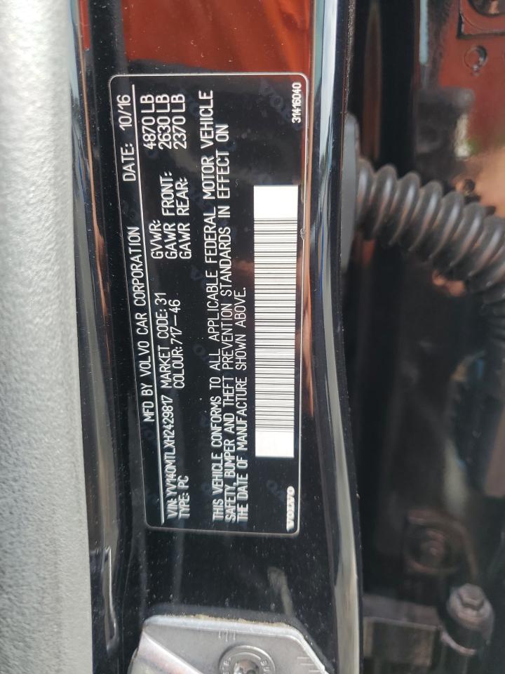 2017 Volvo S60 Dynamic VIN: YV140MTLXH2429817 Lot: 85536525