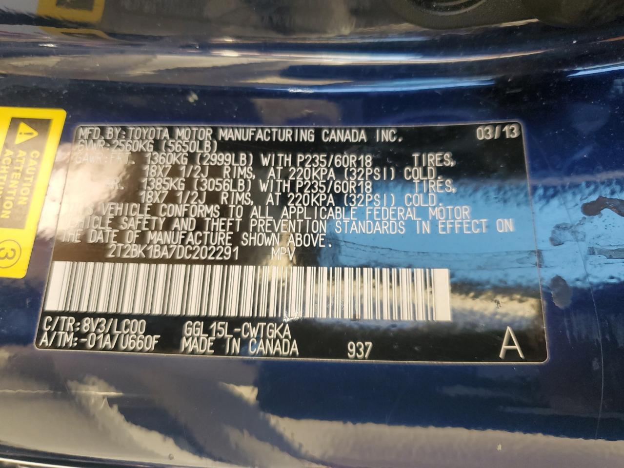 2013 Lexus Rx 350 Base VIN: 2T2BK1BA7DC202291 Lot: 82685265