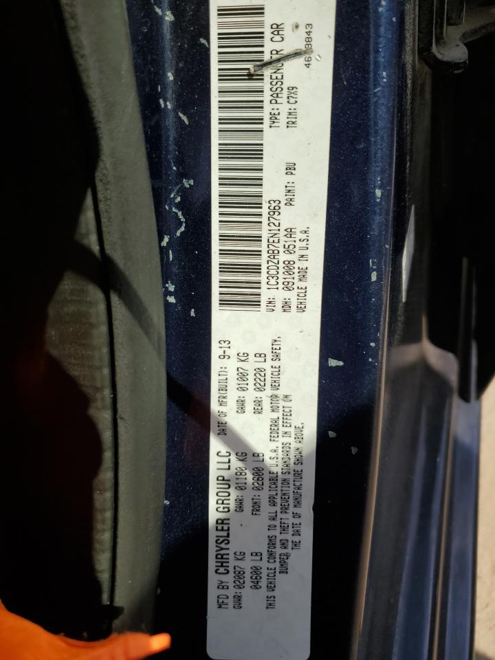 2014 Dodge Avenger Se VIN: 1C3CDZAB7EN127963 Lot: 84442085