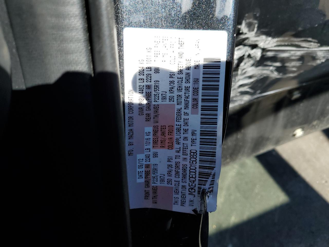 2013 Mazda Cx-5 Gt VIN: JM3KE4DE0D0150890 Lot: 90800845