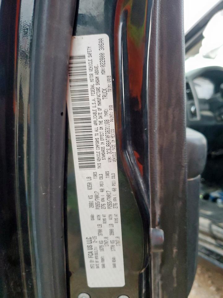 2015 Ram 1500 St VIN: 3C6JR6AT0FG631168 Lot: 85556415