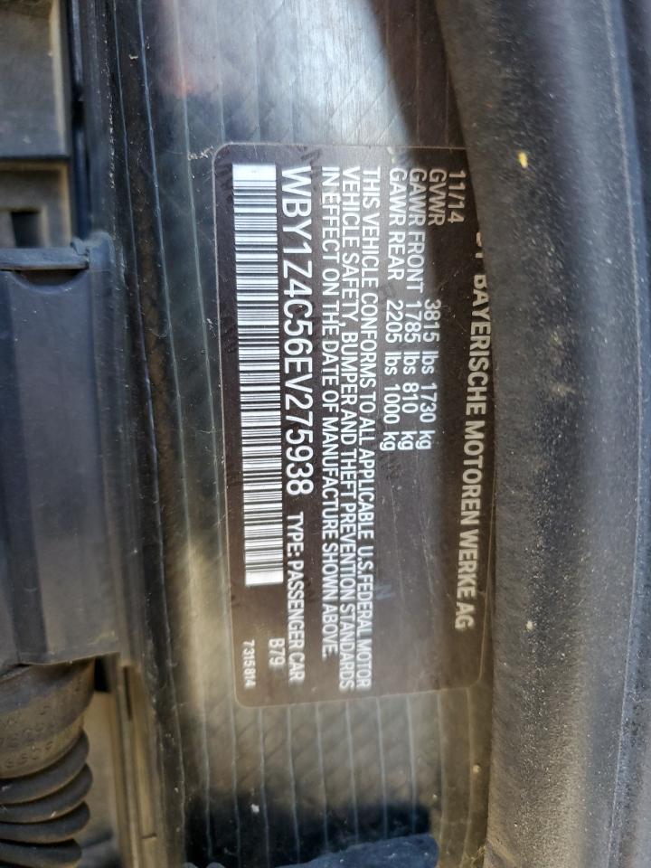 2014 BMW I3 Rex VIN: WBY1Z4C56EV275938 Lot: 82154265