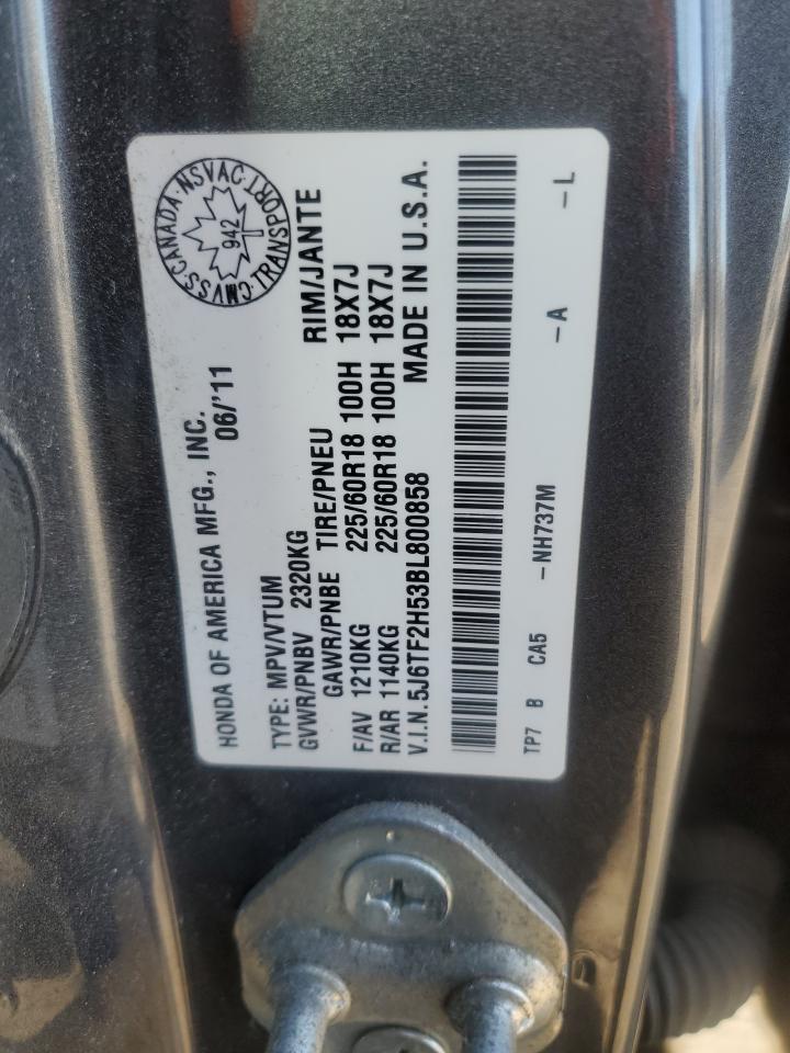 2011 Honda Accord Crosstour Exl VIN: 5J6TF2H53BL800858 Lot: 84478915