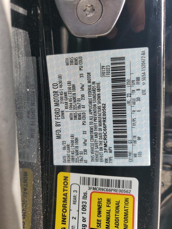 2023 Ford Bronco Sport Outer Banks VIN: 3FMCR9C66PRE00562 Lot: 85564475