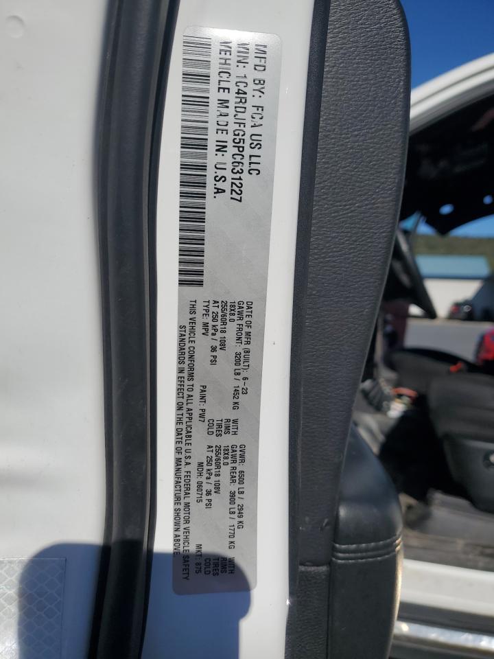 2023 Dodge Durango Pursuit VIN: 1C4RDJFG5PC631227 Lot: 86140905