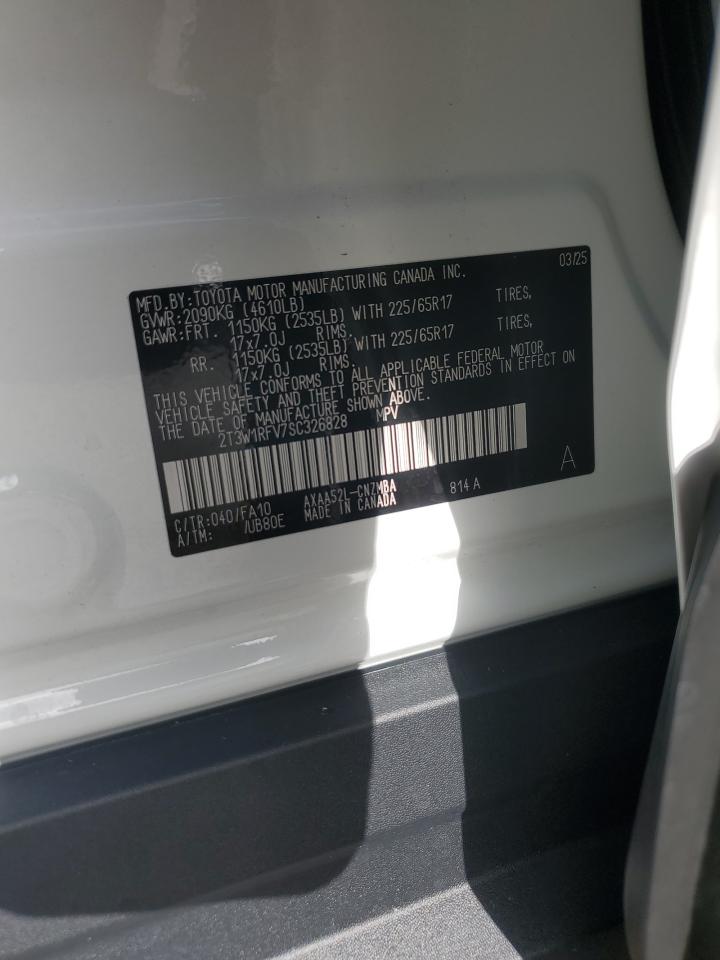 2025 Toyota Rav4 Xle VIN: 2T3W1RFV7SC326828 Lot: 82309275