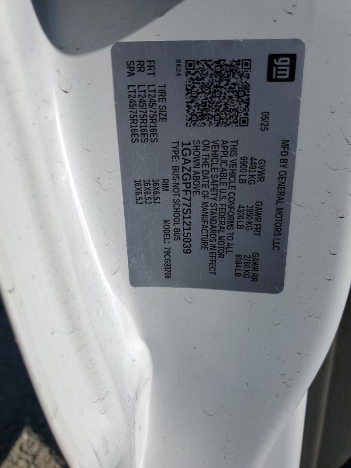 2025 Chevrolet Express G3500 Lt VIN: 1GAZGPF77S1215039 Lot: 85471915