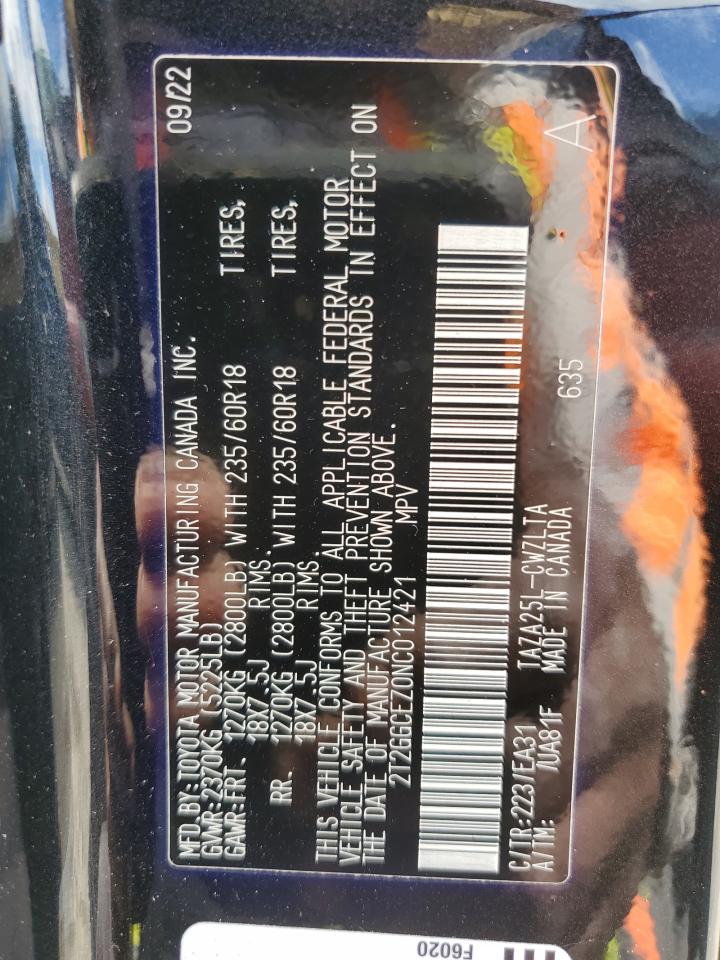 2022 Lexus Nx 350 VIN: 2T2GGCEZ0NC012421 Lot: 86257785