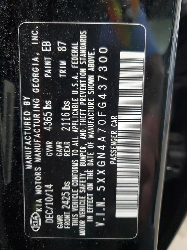 2015 Kia Optima Ex VIN: 5XXGN4A70FG437300 Lot: 84896815