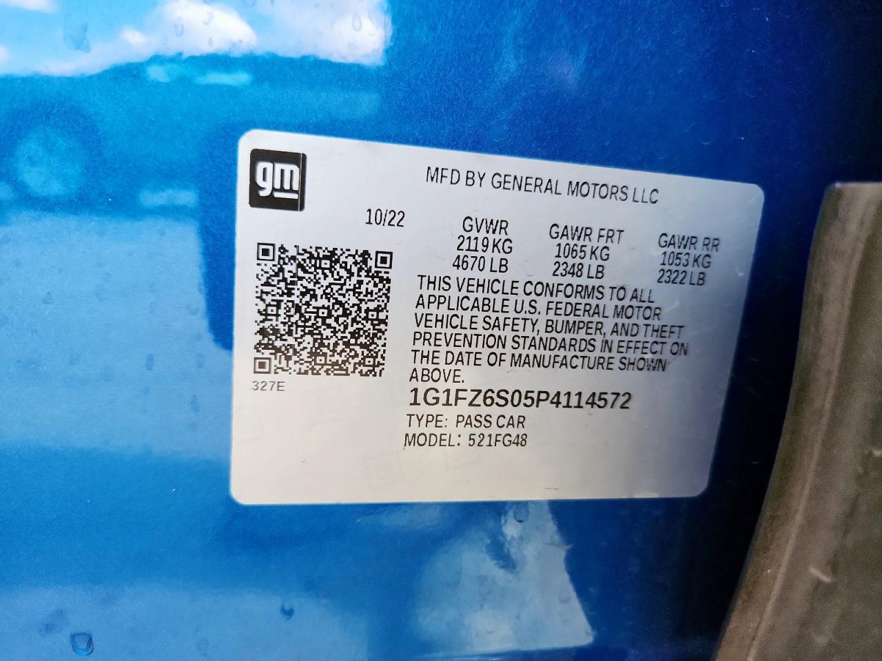 2023 Chevrolet Bolt Euv Premier VIN: 1G1FZ6S05P4114572 Lot: 85288245