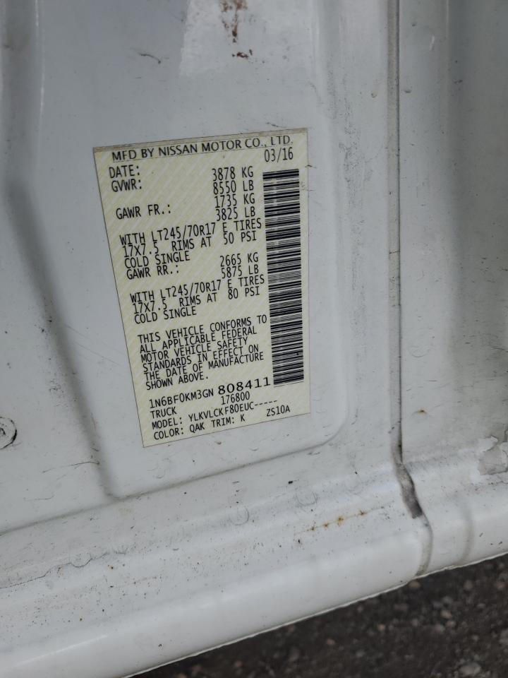 2016 Nissan Nv Delivery Van VIN: 1N6BF0KM3GN808411 Lot: 82623915