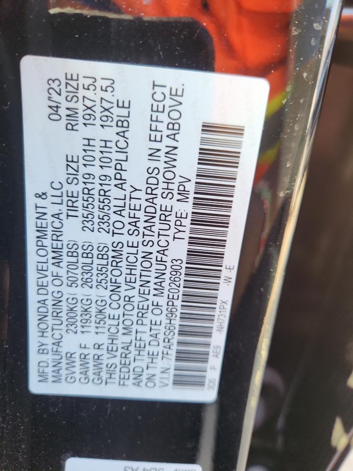 2023 Honda Cr-V Sport Touring VIN: 7FARS6H96PE026903 Lot: 86442465