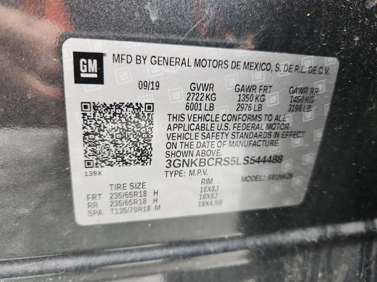 2020 Chevrolet Blazer 2Lt VIN: 3GNKBCRS5LS544488 Lot: 84757115