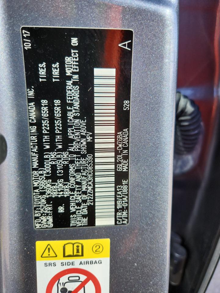 2017 Lexus Rx 350 Base VIN: 2T2ZZMCA3HC085390 Lot: 82540375