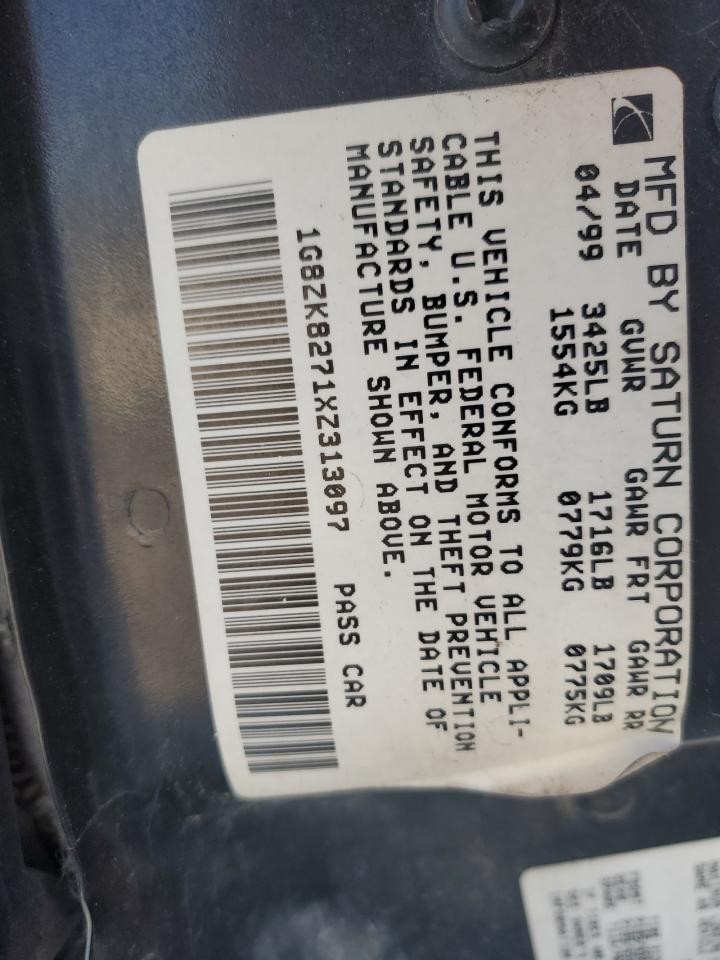 1999 Saturn Sw2 VIN: 1G8ZK8271XZ313097 Lot: 81948065