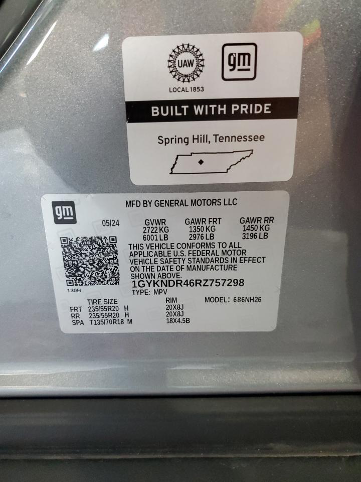 2024 Cadillac Xt5 Premium Luxury VIN: 1GYKNDR46RZ757298 Lot: 85484685