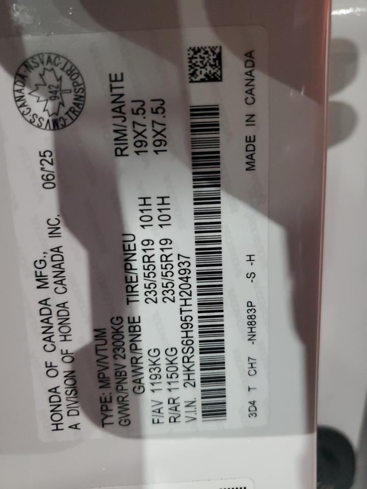 2026 Honda Cr-V Sport Touring VIN: 2HKRS6H95TH204937 Lot: 85175595