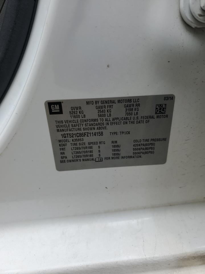 2015 GMC Sierra K3500 VIN: 1GT521C86FZ114158 Lot: 85379565