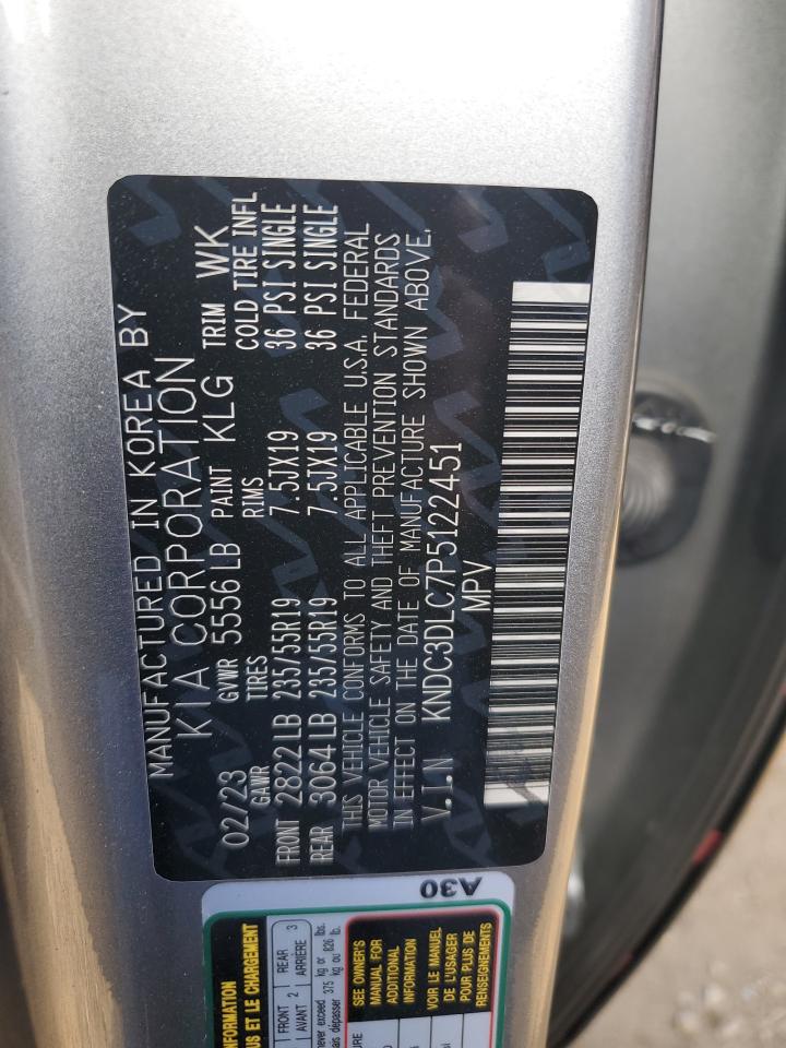 2023 Kia Ev6 Light VIN: KNDC3DLC7P5122451 Lot: 81936895