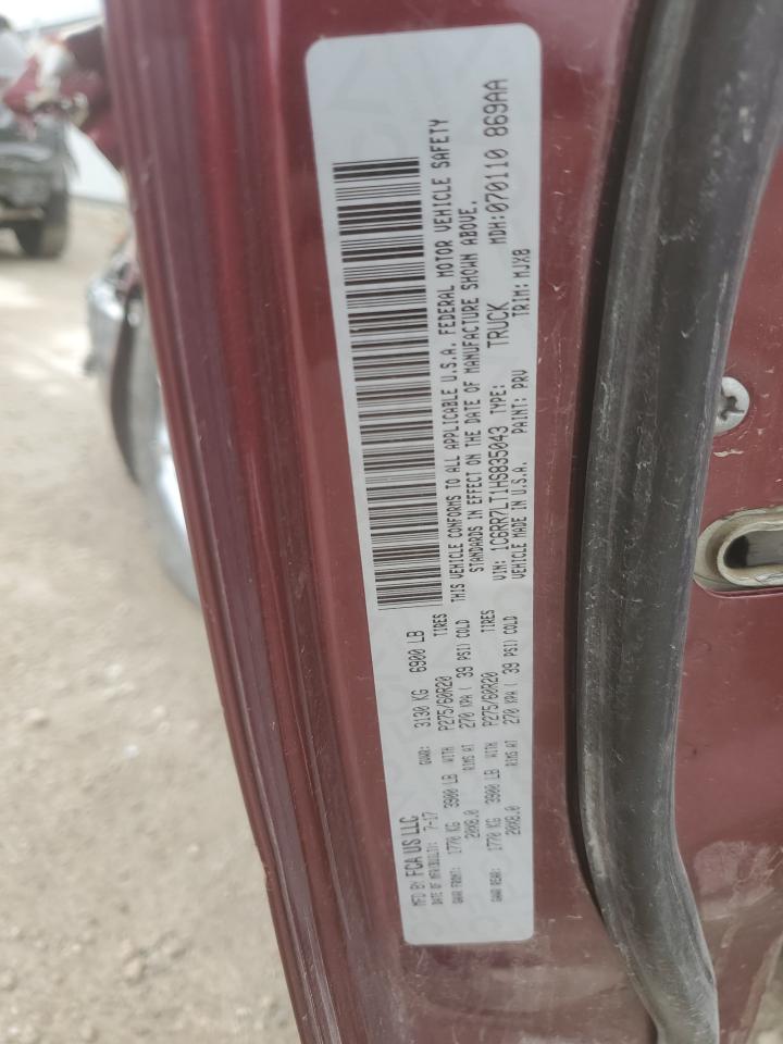 2017 Ram 1500 Slt VIN: 1C6RR7LT1HS835043 Lot: 90126695