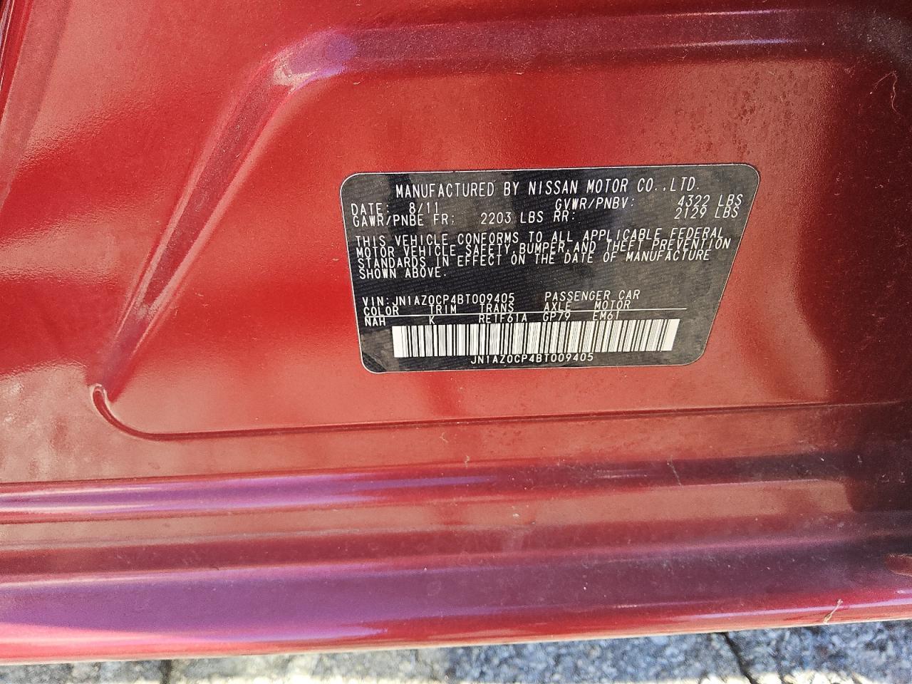 2011 Nissan Leaf Sv VIN: JN1AZ0CP4BT009405 Lot: 87285555