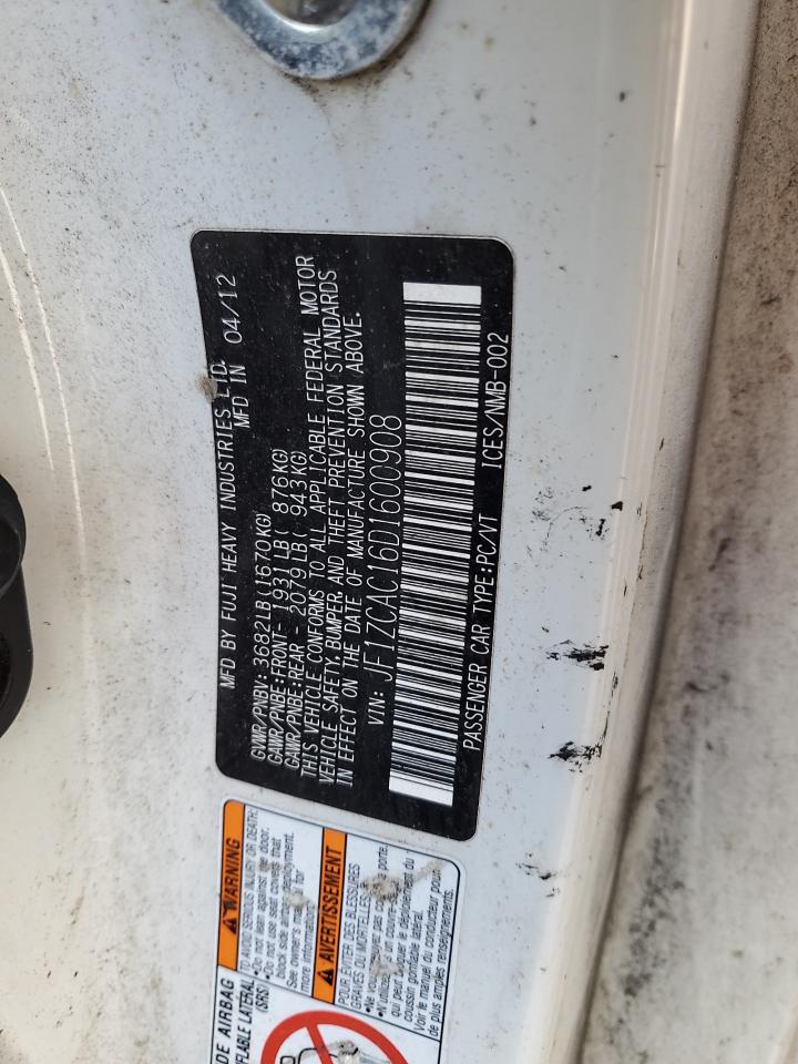 2013 Subaru Brz 2.0 Limited VIN: JF1ZCAC16D1600908 Lot: 90823905