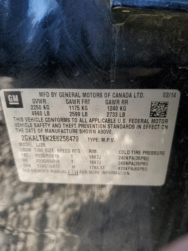 2014 GMC Terrain Slt VIN: 2GKALTEK2E6258479 Lot: 89477545