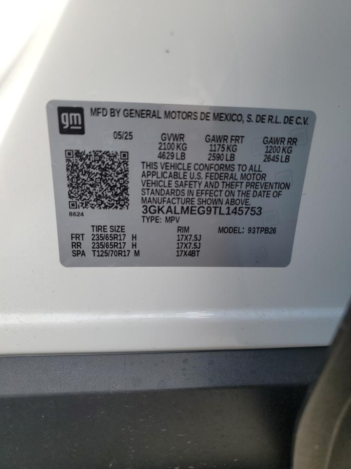 2026 GMC Terrain Elevation VIN: 3GKALMEG9TL145753 Lot: 90384345