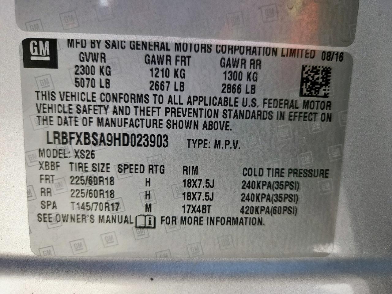2017 Buick Envision Essence VIN: LRBFXBSA9HD023903 Lot: 82363805